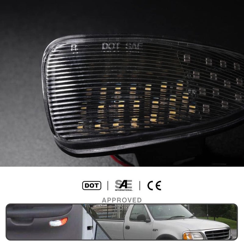 Mingrui test 2Pcs F150 LED Courtesy Door Lights for Ford F150 1997-2003, F150 SVT Lightning 1999-2002, F250 Light Duty 1997-1999 Red& White LED Side Door Panel Light Door Interior Light Step Lights Clear Lens - Image 5